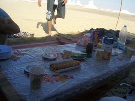 Campamento Desayuno desierto blanco
