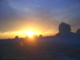 Puesta de sol en el desierto