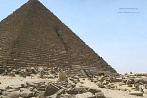 Ppir&aacute;mide de Micerinos  en Guiza  pir&aacute;mides de  Egipto
