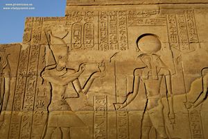 Jerogl&iacute;fico medicina en Kom Ombo