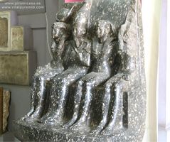 Escultura granito gris Museo de El Cairo fotos im&aacute;genes